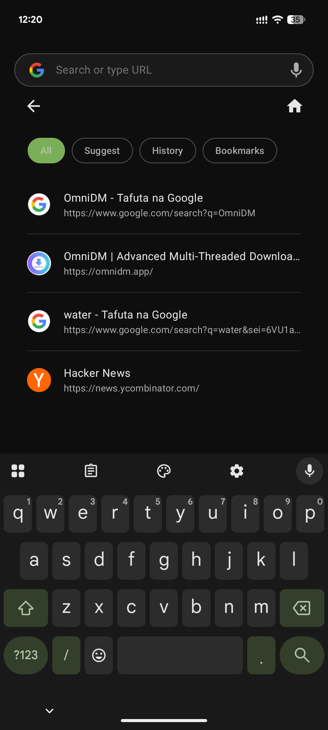 Search Interface